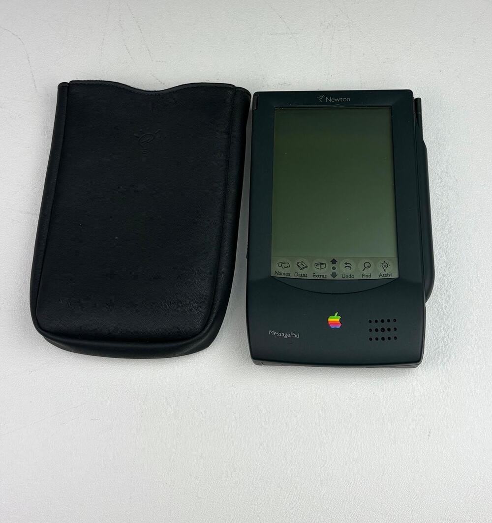 Vtg 1993 Apple Newton Message Pad H1000 With Case Stylus -Untested No Power Cord